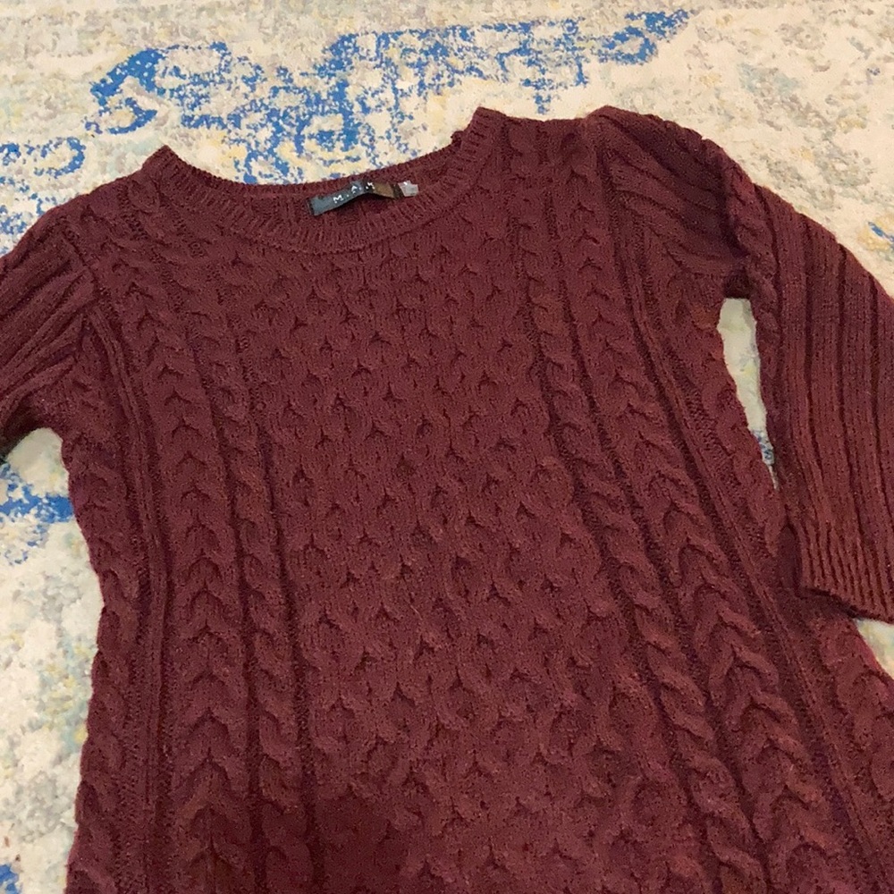 Burgundy red sweater dress small